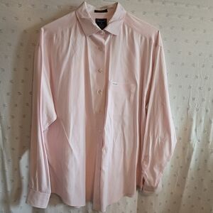 Faconnable Women's Light Pink Button-Down Shirt 100% Cotton